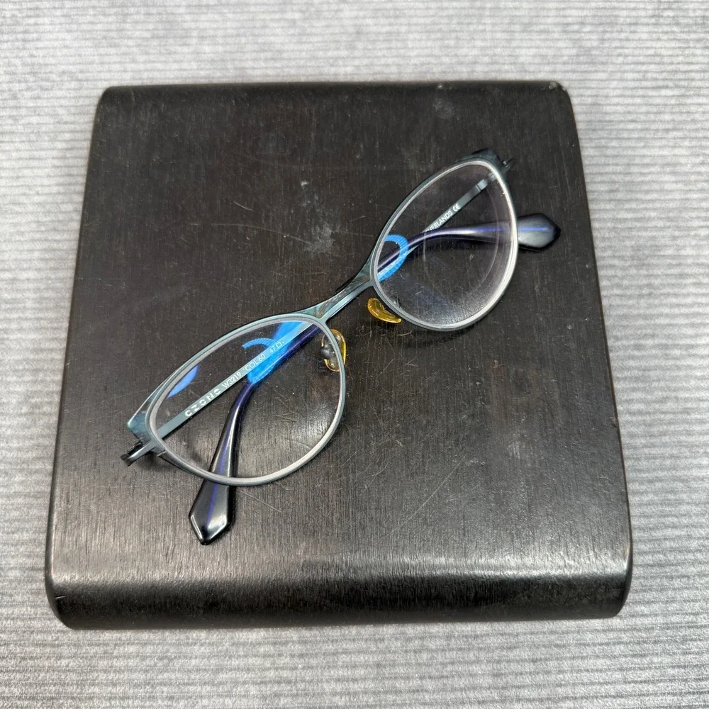 C-Zone W3219 Black‎ Metal Cat Eye Y2K Eyeglasses Frames Netherlands Col.60 47mm